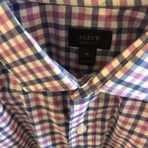 J Crew gingham check slim fit shirt size medium